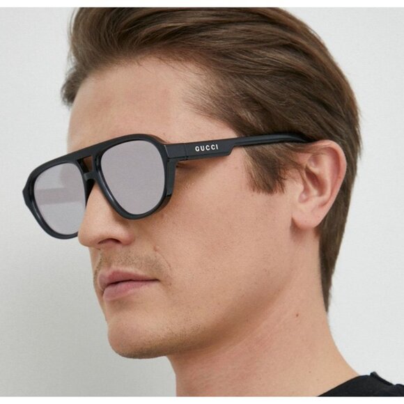 NEW GUCCI SUNGLASSES BLACK SILVER UNISEX EYEWEAR GUCCI GG1239S 002 main image 6